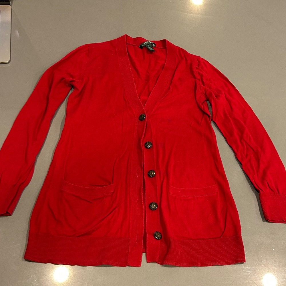 Ralph Lauren Longline Cardigan Style Sweater